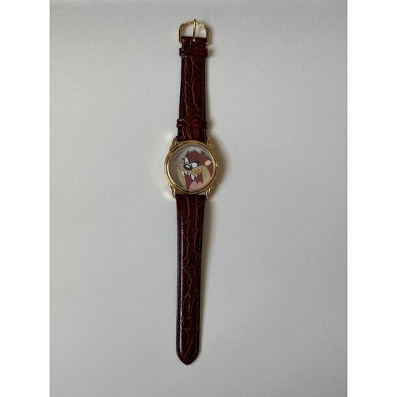 1994 Armitron Looney Tunes Taz Double Sided Graphic Wristwatch WORKS
